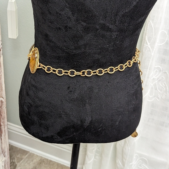 Chico's Antique Gold Tone Embellished Belt - Picture 6 of 6